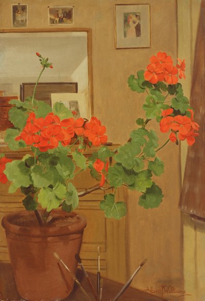 Gerani in un Angolo dello Studio, 1948-49 da Albert Williams
